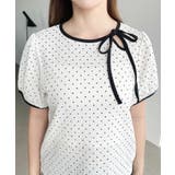 無地＆ドットプリント配色パイピングプルオーバー | moment+ | 詳細画像14 