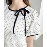 無地＆ドットプリント配色パイピングプルオーバー | moment+ | 詳細画像15 