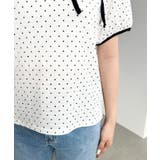 無地＆ドットプリント配色パイピングプルオーバー | moment+ | 詳細画像16 