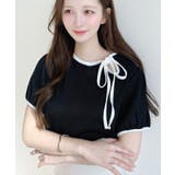 無地＆ドットプリント配色パイピングプルオーバー | moment+ | 詳細画像19 