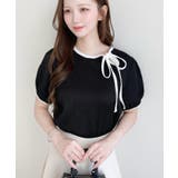 無地＆ドットプリント配色パイピングプルオーバー | moment+ | 詳細画像20 