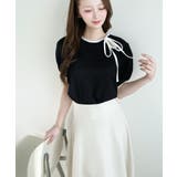 無地＆ドットプリント配色パイピングプルオーバー | moment+ | 詳細画像22 