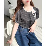 無地＆ドットプリント配色パイピングプルオーバー | moment+ | 詳細画像27 