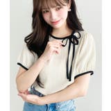 無地＆ドットプリント配色パイピングプルオーバー | moment+ | 詳細画像28 