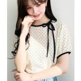 無地＆ドットプリント配色パイピングプルオーバー | moment+ | 詳細画像34 