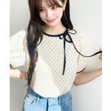 無地＆ドットプリント配色パイピングプルオーバー | moment+ | 詳細画像36 