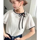 無地＆ドットプリント配色パイピングプルオーバー | moment+ | 詳細画像6 