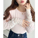 ＼レイヤードにも◎／袖くしゅくしゅレースドッキングリブカットソープルオーバー | moment+ | 詳細画像19 