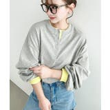 ヘンリーネックバイカラー配色リブロンT | moment+ | 詳細画像14 