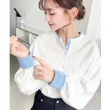 ヘンリーネックバイカラー配色リブロンT | moment+ | 詳細画像2 