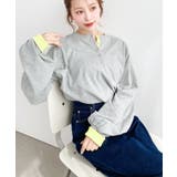 ヘンリーネックバイカラー配色リブロンT | moment+ | 詳細画像22 