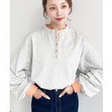 ヘンリーネックバイカラー配色リブロンT | moment+ | 詳細画像25 