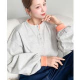 ヘンリーネックバイカラー配色リブロンT | moment+ | 詳細画像26 