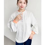 ヘンリーネックバイカラー配色リブロンT | moment+ | 詳細画像27 