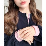 ヘンリーネックバイカラー配色リブロンT | moment+ | 詳細画像29 