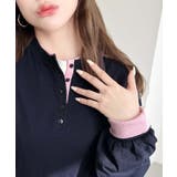ヘンリーネックバイカラー配色リブロンT | moment+ | 詳細画像30 