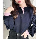 ヘンリーネックバイカラー配色リブロンT | moment+ | 詳細画像32 