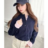 ヘンリーネックバイカラー配色リブロンT | moment+ | 詳細画像35 