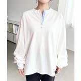 ヘンリーネックバイカラー配色リブロンT | moment+ | 詳細画像7 