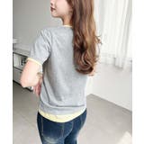ヘンリーネックレイヤード半袖Tシャツ | moment+ | 詳細画像19 