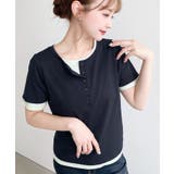 ヘンリーネックレイヤード半袖Tシャツ | moment+ | 詳細画像20 