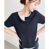 ヘンリーネックレイヤード半袖Tシャツ | moment+ | 詳細画像23 