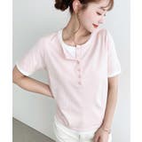 ヘンリーネックレイヤード半袖Tシャツ | moment+ | 詳細画像29 