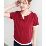 ヘンリーネックレイヤード半袖Tシャツ | moment+ | 詳細画像33 