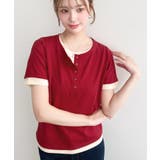 ヘンリーネックレイヤード半袖Tシャツ | moment+ | 詳細画像34 
