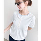 ヘンリーネックレイヤード半袖Tシャツ | moment+ | 詳細画像5 
