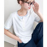 ヘンリーネックレイヤード半袖Tシャツ | moment+ | 詳細画像6 