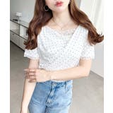 レースドッキングドレープ半袖Tシャツ | moment+ | 詳細画像13