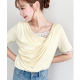 レースドッキングドレープ半袖Tシャツ | moment+ | 詳細画像41
