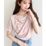 レースドッキングドレープ半袖Tシャツ | moment+ | 詳細画像45