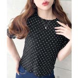ドット柄半袖Tシャツ スモッキングレース | moment+ | 詳細画像14
