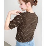 ドット柄半袖Tシャツ スモッキングレース | moment+ | 詳細画像21