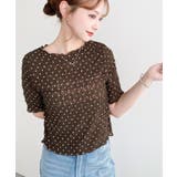 ドット柄半袖Tシャツ スモッキングレース | moment+ | 詳細画像22
