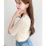 ドット柄半袖Tシャツ スモッキングレース | moment+ | 詳細画像24
