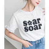 ドットロゴプリント袖口レースフリル半袖Tシャツ | moment+ | 詳細画像19