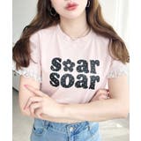 ドットロゴプリント袖口レースフリル半袖Tシャツ | moment+ | 詳細画像34