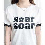 ドットロゴプリント袖口レースフリル半袖Tシャツ | moment+ | 詳細画像8