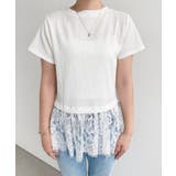 裾フリルレース半袖Tシャツ | moment+ | 詳細画像7