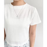 裾フリルレース半袖Tシャツ | moment+ | 詳細画像8