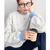\裏毛でさらっと◎/バイカラー配色リブ裏毛スウェットプルオーバー | moment+ | 詳細画像16