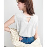 .バックショルダータックノースリーブtee 綿100%無地&ボーダー天竺. | moment+ | 詳細画像18