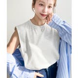 無地&ボーダーショルダータックノースリーブTシャツ 綿100%天竺. | moment+ | 詳細画像17