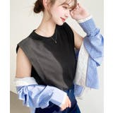 無地&ボーダーショルダータックノースリーブTシャツ 綿100%天竺. | moment+ | 詳細画像21