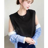 無地&ボーダーショルダータックノースリーブTシャツ 綿100%天竺. | moment+ | 詳細画像23