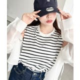 無地&ボーダーショルダータックノースリーブTシャツ 綿100%天竺. | moment+ | 詳細画像26