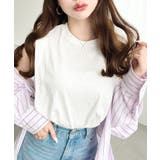 無地&ボーダーショルダータックノースリーブTシャツ 綿100%天竺. | moment+ | 詳細画像6